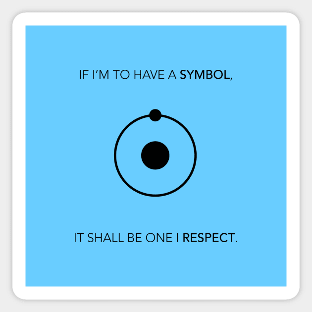 It shall be one I respect Dr. Manhattan Sticker by simonturnerart